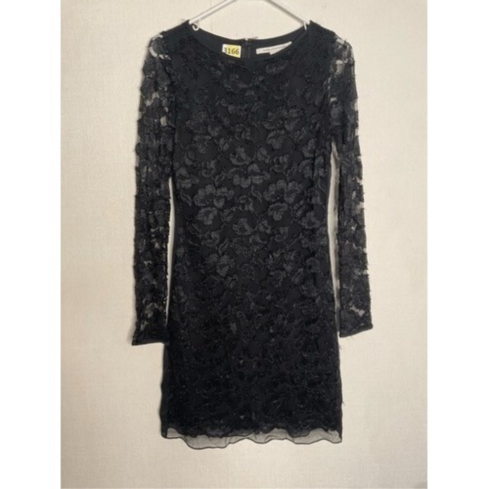 Diane Von Furstenberg Lace‎ Back Zip 3/4 Sleeve Sheath Midi Dress Women 10 China